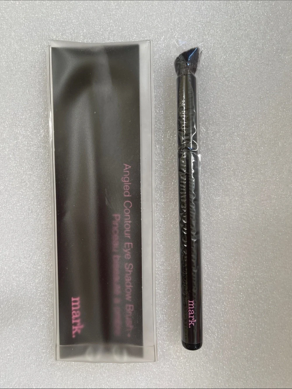 mark. Angled Contour Eye Brush in Black with Pink Logo